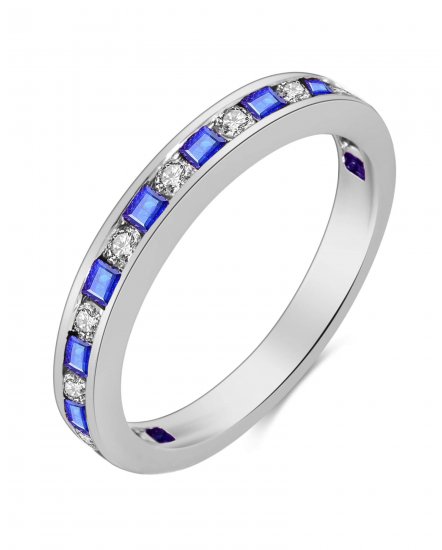 COLORED STONE DIAMOND BAND (TR3393)